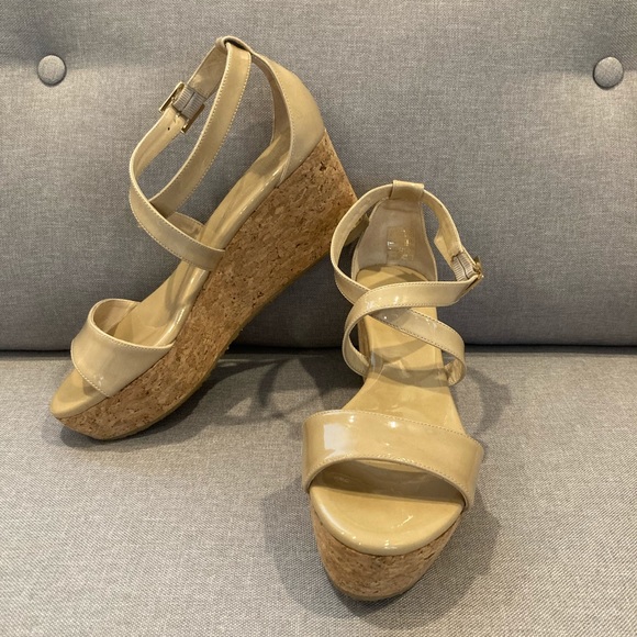 Jimmy Choo Patent Leather Wedge sandals - Picture 2 of 8